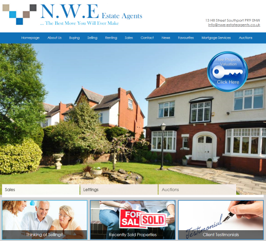 N.W.E Estate Agents - old website 